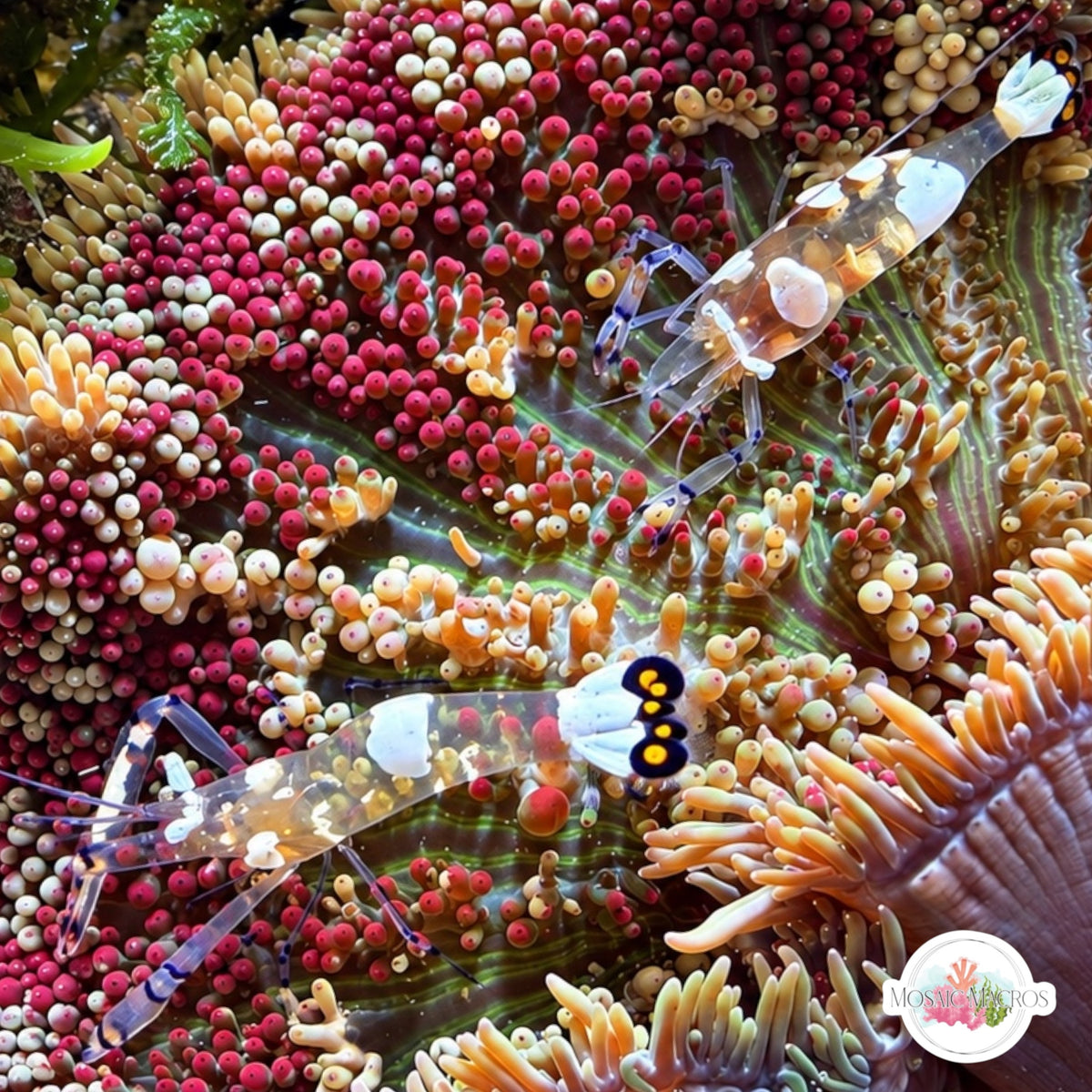 Peacock Anemone Shrimp (Mated Pair) | Periclimenes brevicarpalis